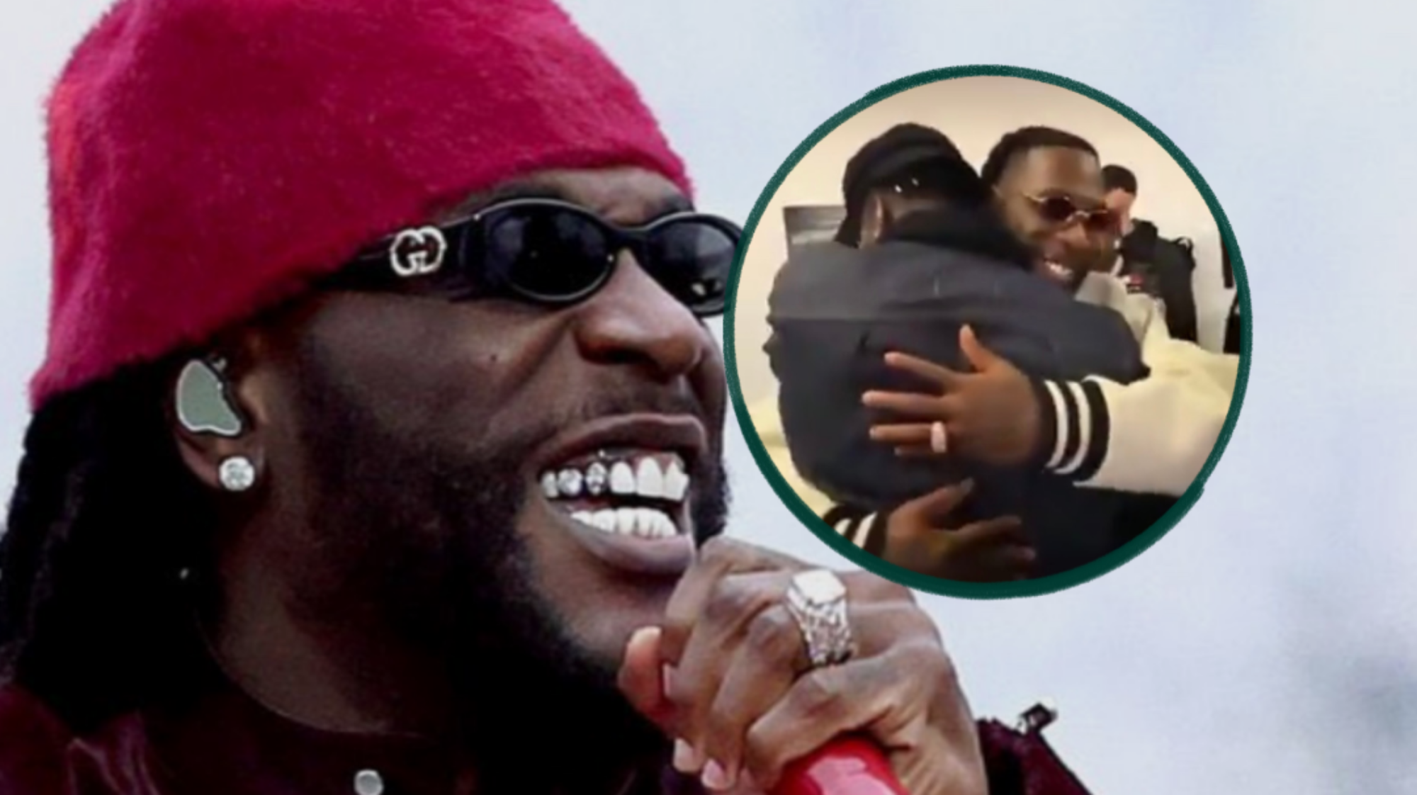 Burna Boy and Paul Pogba reunite backstage after NFL Paris halftime show